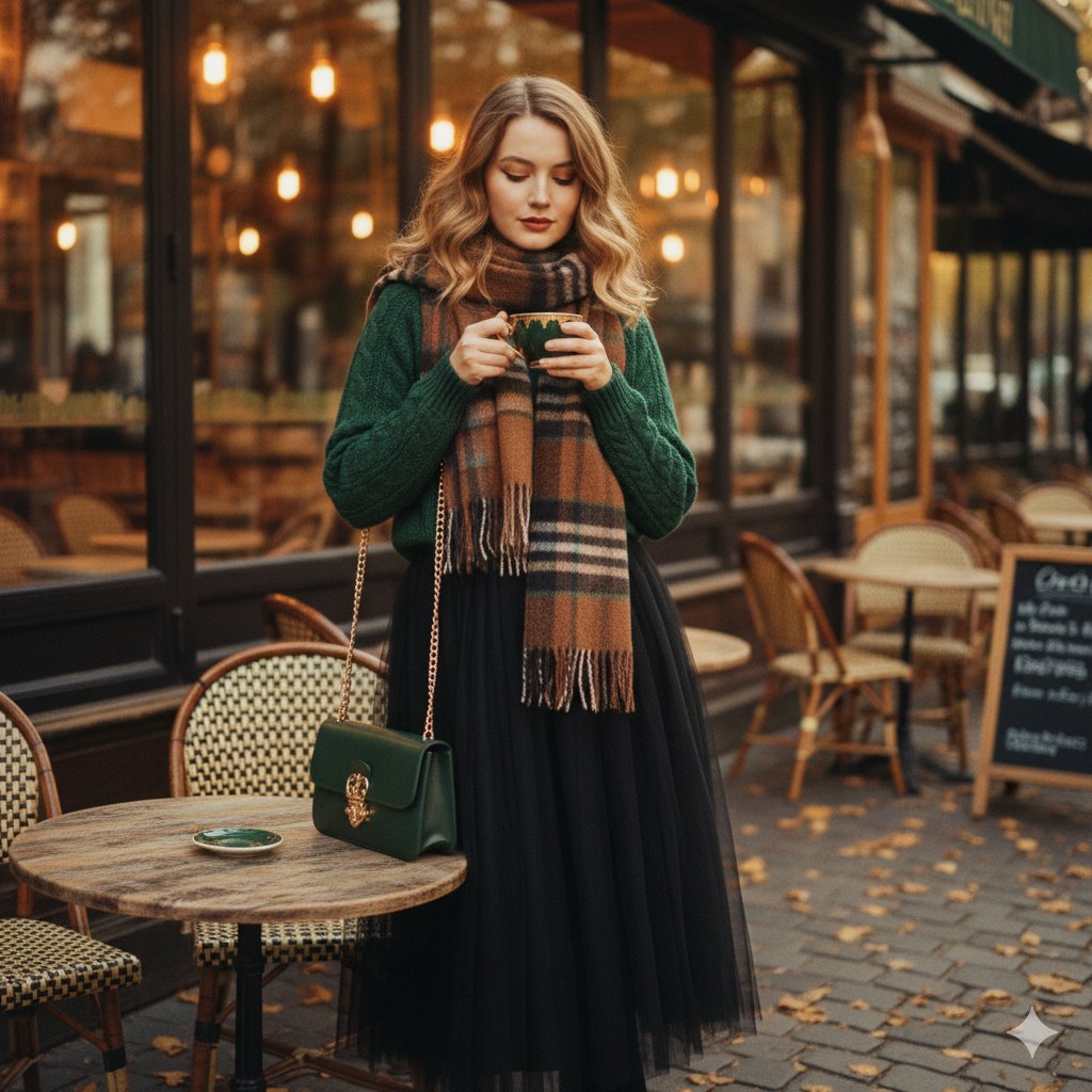 Potret Fesyen Vintaj 70-an di Kafe Musim Luruh