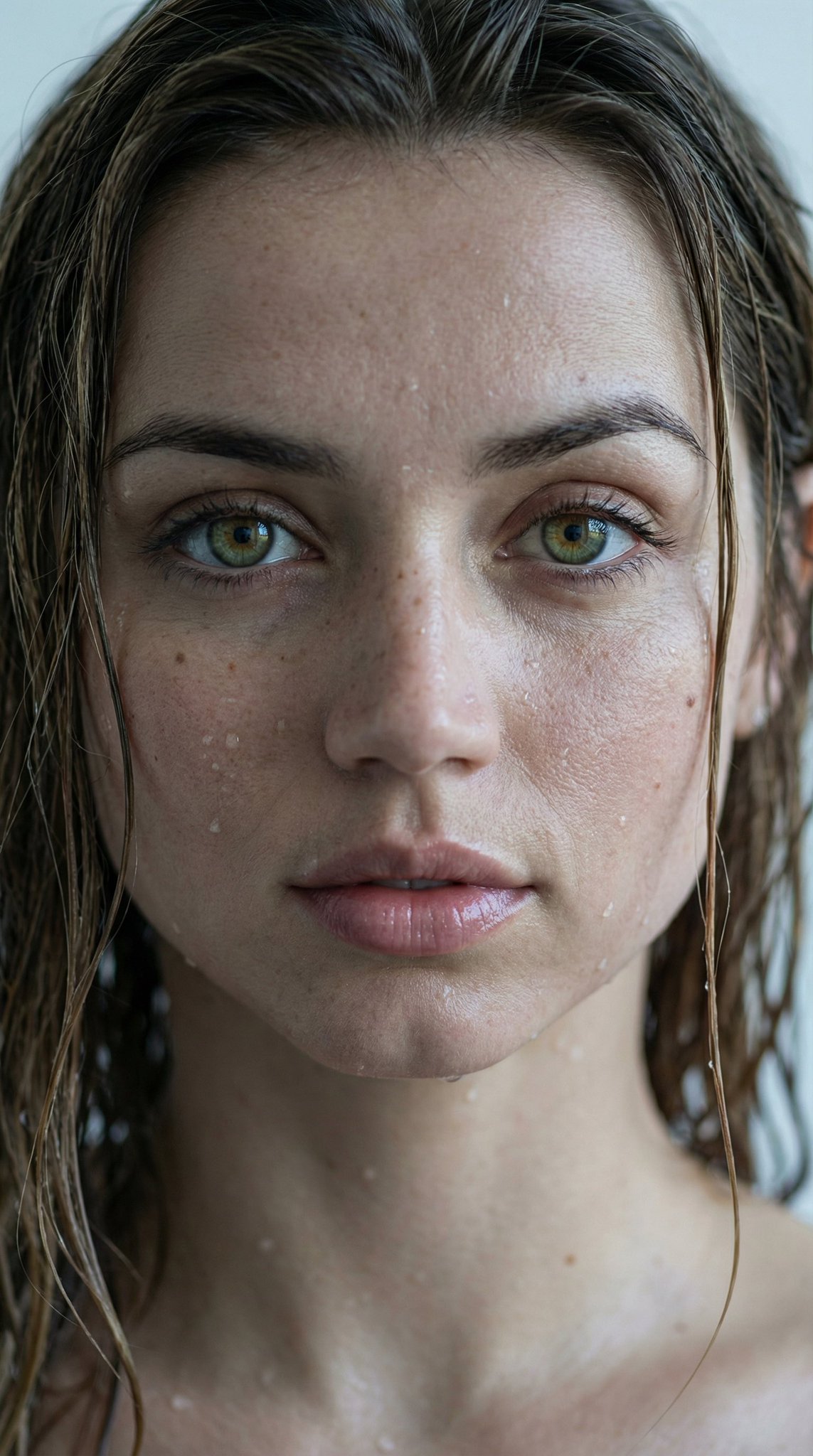 Potret Supermodel Fotorealistik dengan Wet Look