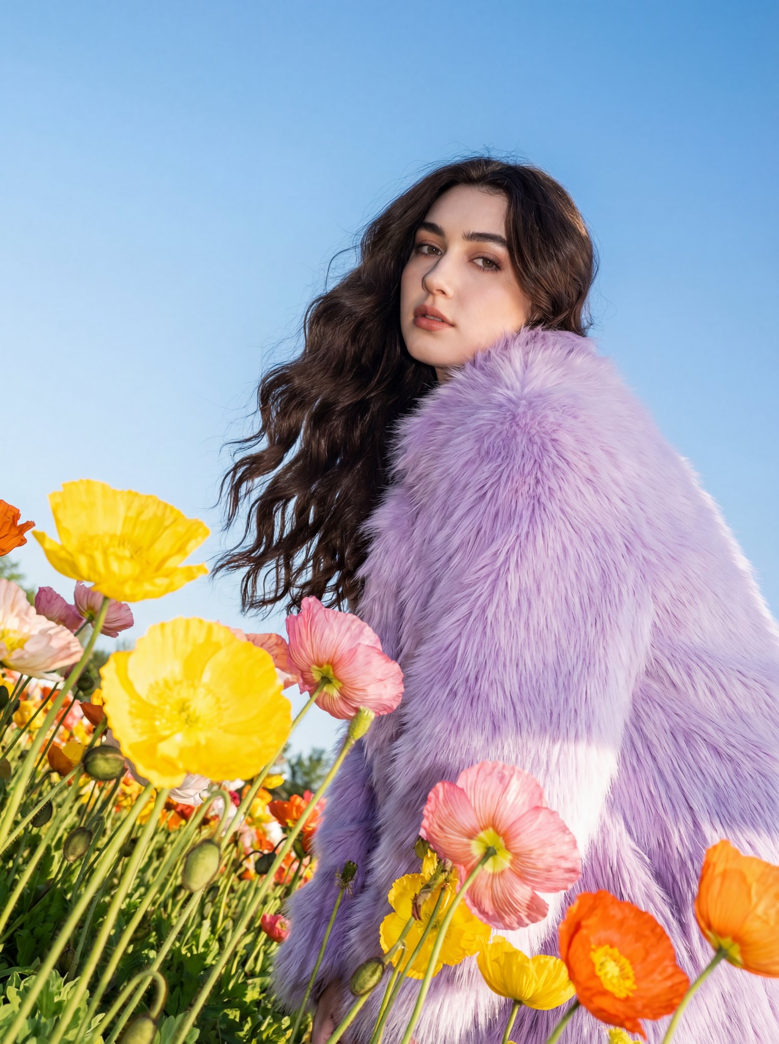 Potret Fesyen Editorial di Ladang Bunga