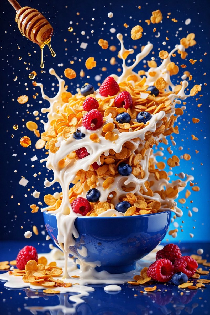 Foto Komersial Smoothie Terapung dengan Percikan