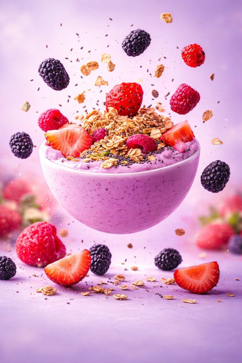 Foto Komersial Smoothie Terapung dengan Percikan - Image 3