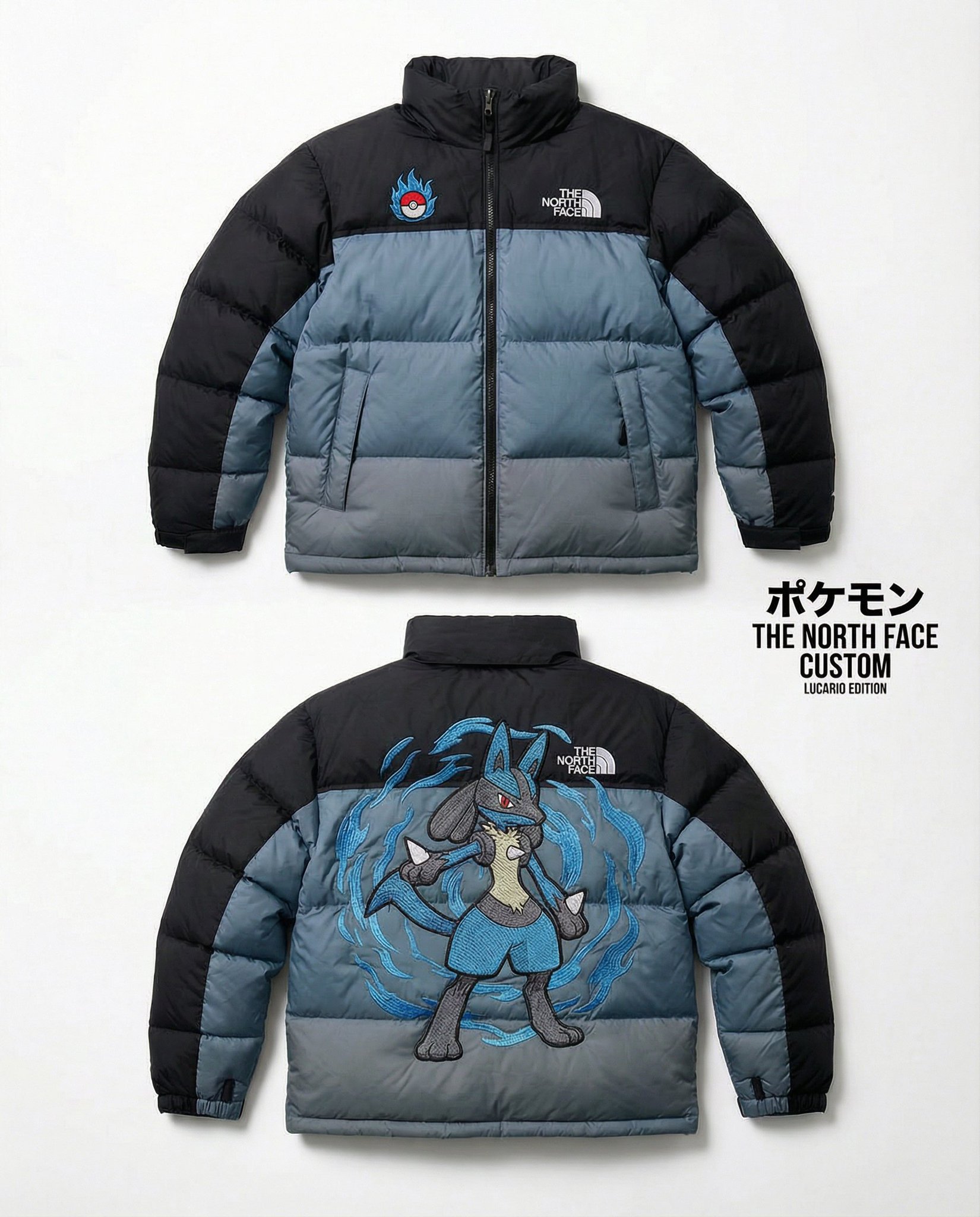 Rekaan Jaket North Face Nuptse Edisi Khas Pokémon - Image 2
