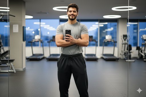 Modern Realistic Gym Mirror Selfie - Image 3