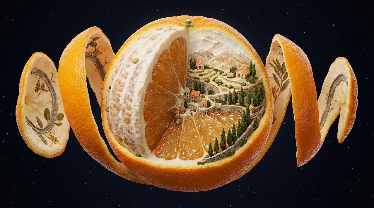3D Art of Peeling Object with Unique Internal Structure