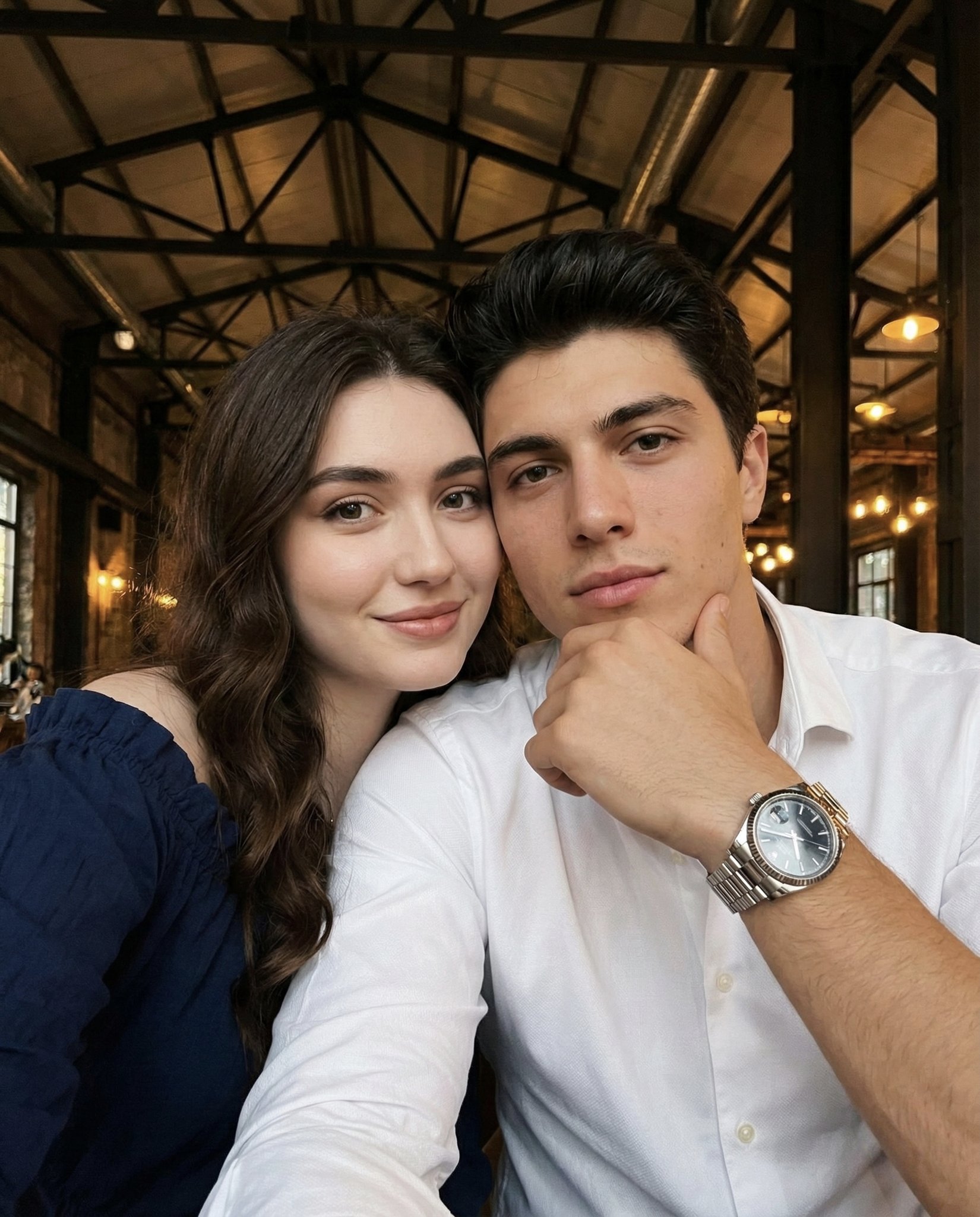 Selfie Close-up Pasangan Romantis