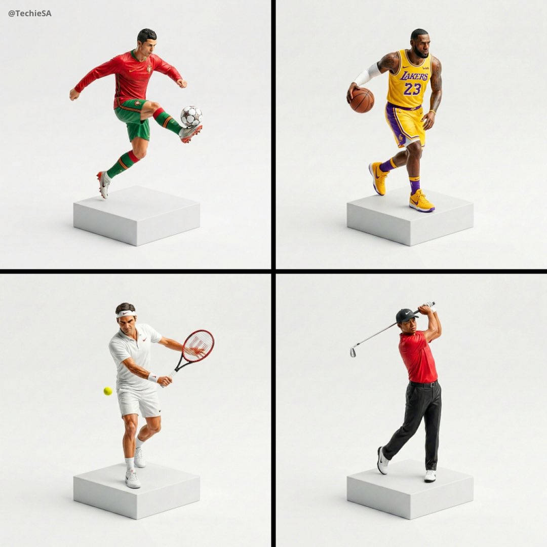 Figurin Miniatur Atlet Sukan Isometrik