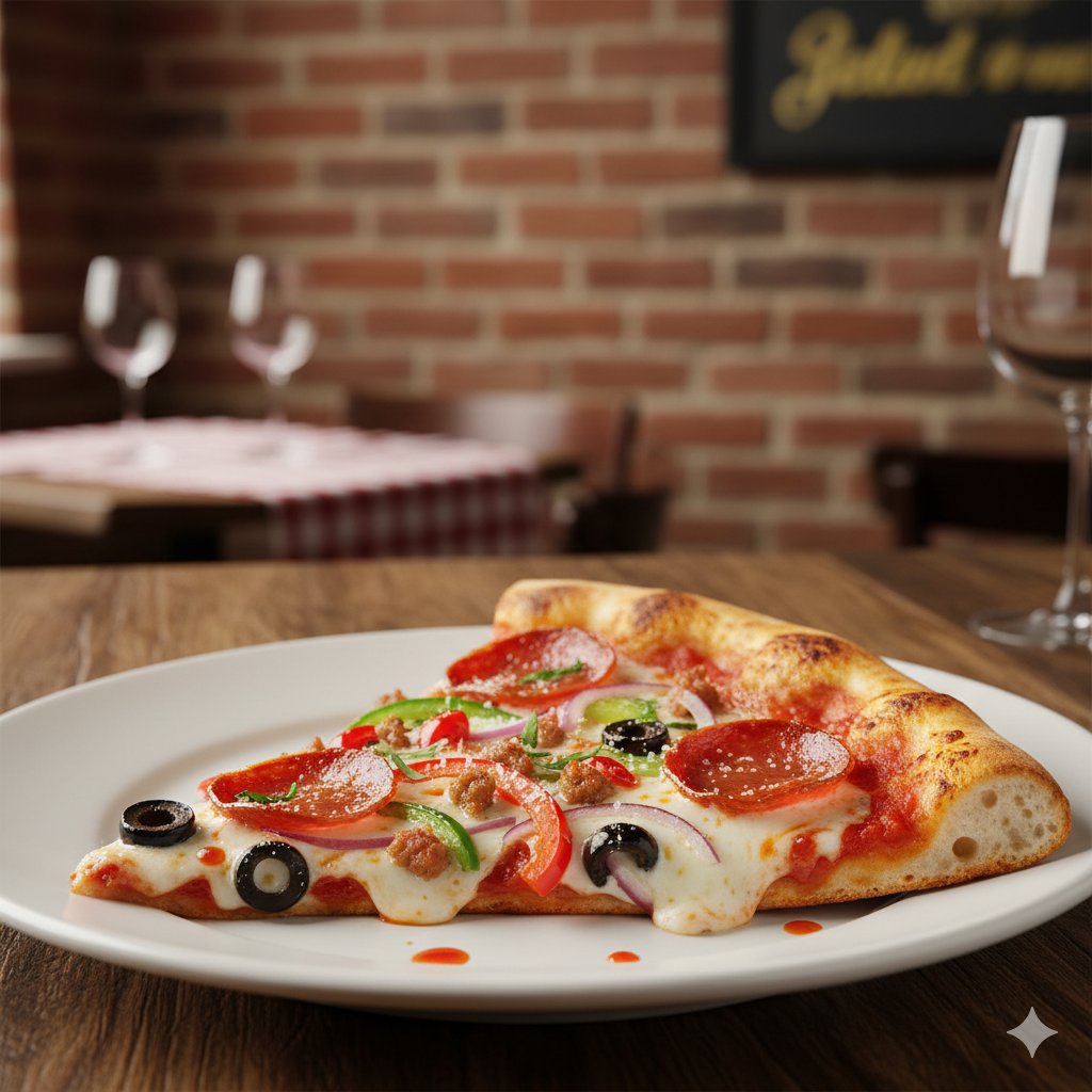 Foto Makro Pizza Artisan dengan Tarikan Keju Leleh - Image 1