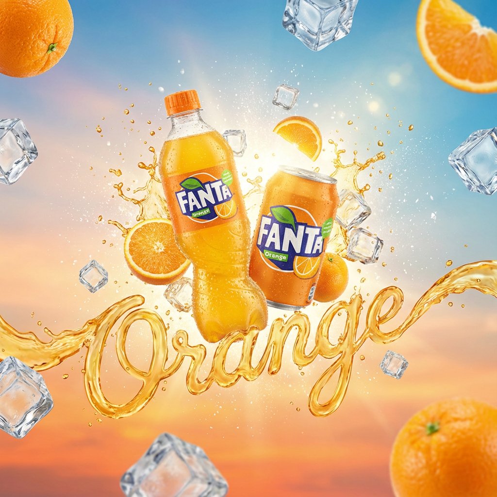 Iklan Produk Minuman Segar & Tipografi Cecair - Image 4