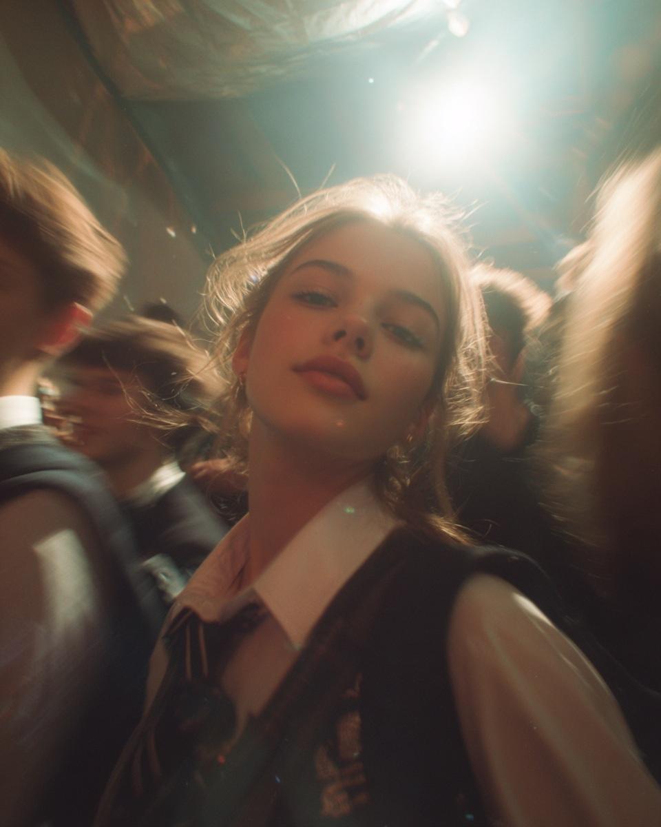 Potret Paparazzi Candid Wanita Beruniform Sekolah - Image 4