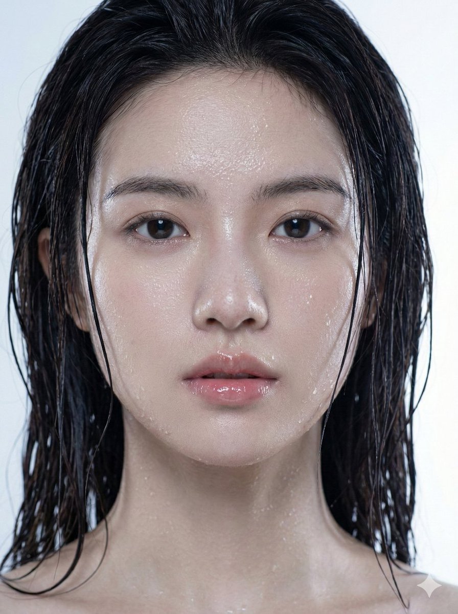 Potret Profil Wajah Basah Hiper-realistik - Image 2