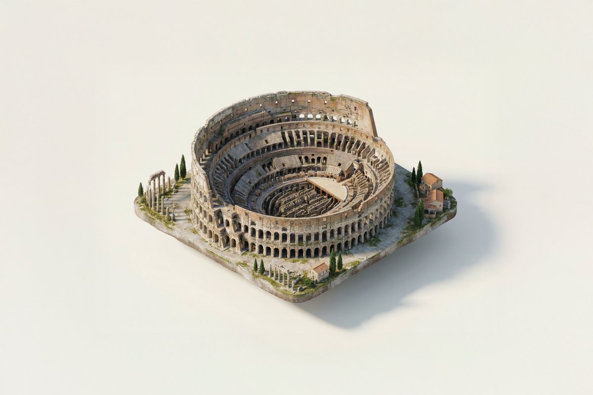 Isometric 3D Landmark Diorama Model - Image 3