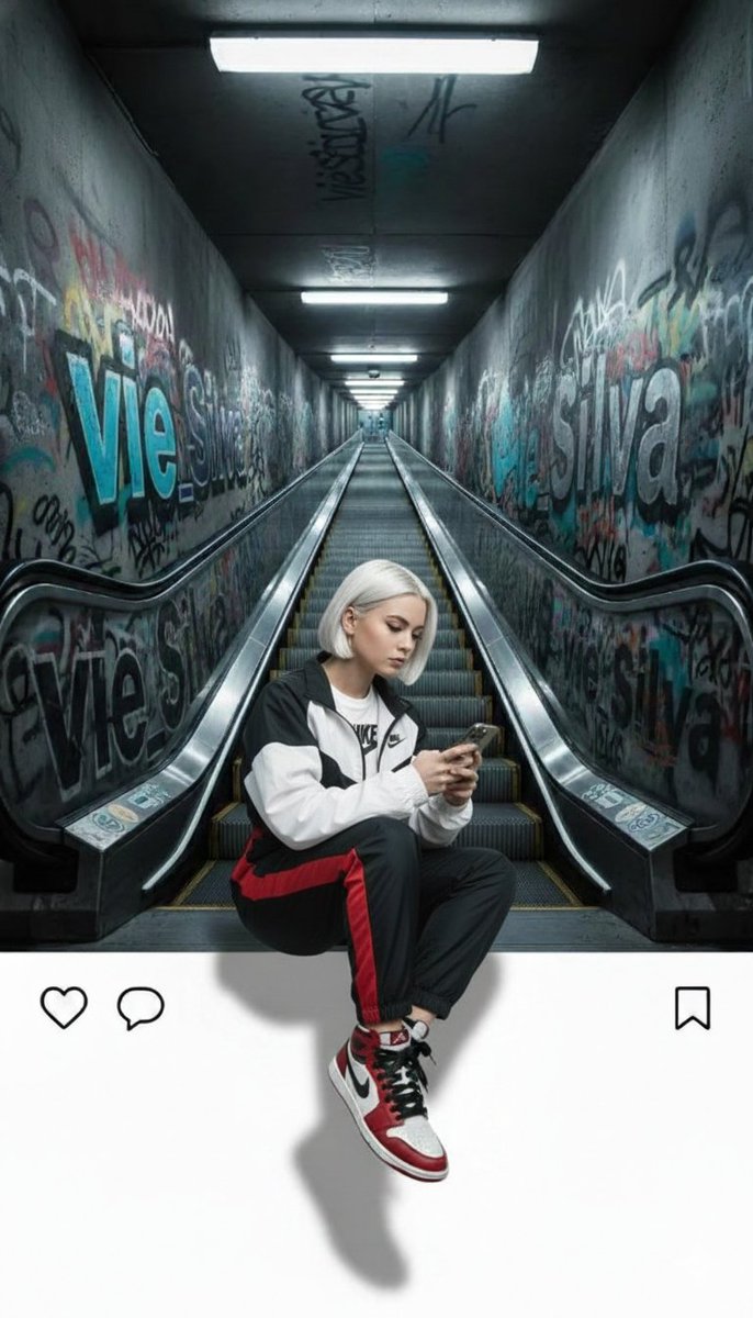 Gambar Profil 3D Gadis Nike Stail Instagram - Image 1