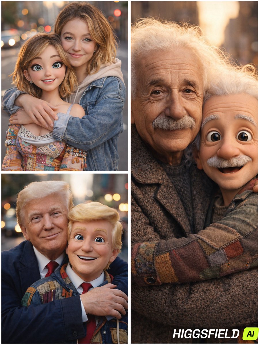 Potret Realistik Peluk Diri Versi Kartun 3D - Image 1