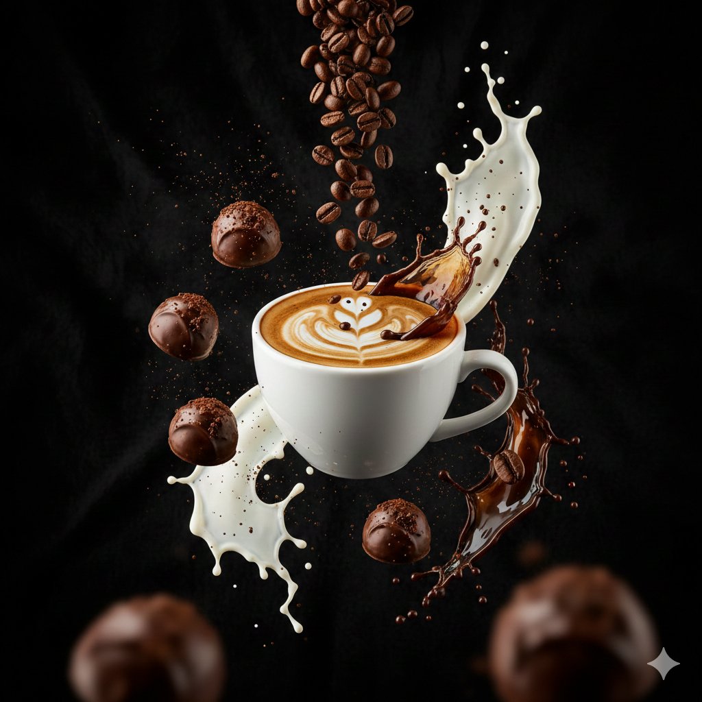 Fotografi Iklan Kopi & Coklat 'Splash' Sinematik - Image 1
