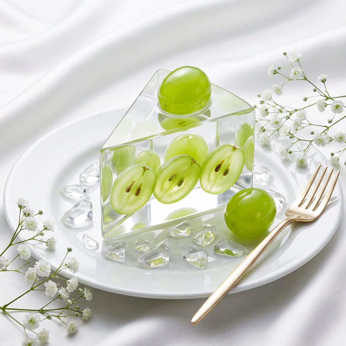 Kek Kaca Kristal Mewah dengan Buah Oren - Image 2