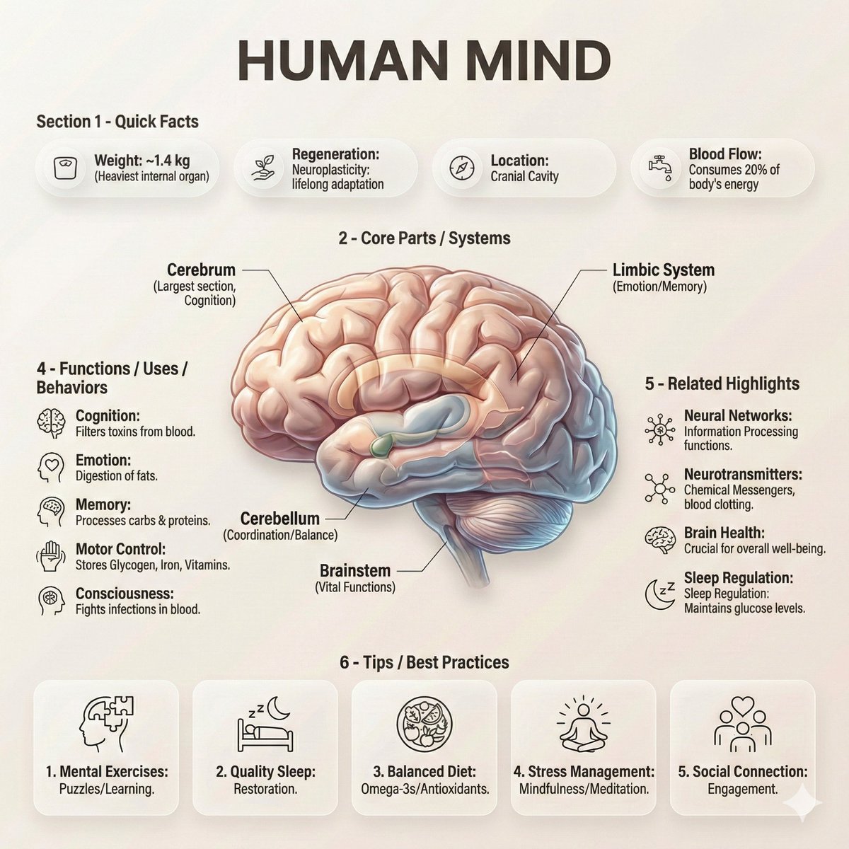 Poster Infografik Hati Manusia Gaya Majalah Moden - Image 2