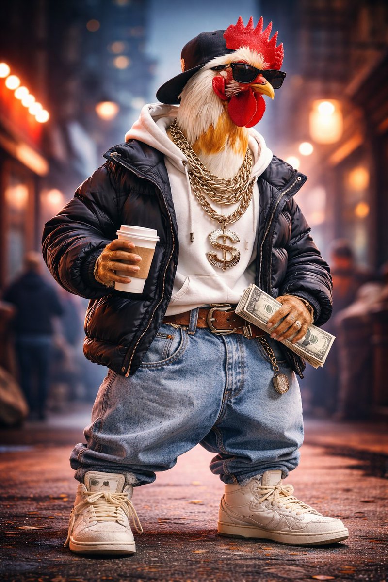 Potret Ayam Jantan Skater Gaya Denim Vintaj - Image 2