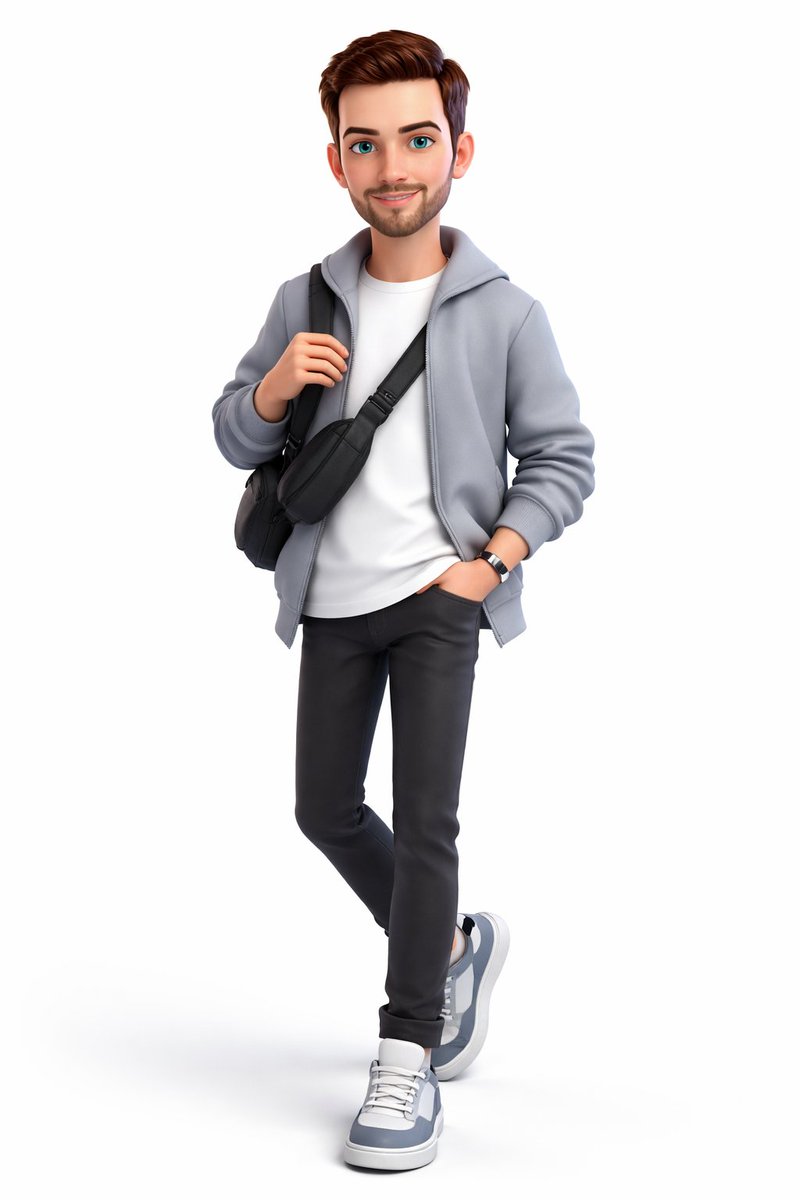 Watak Lelaki Kartun 3D Gaya Pixar & Disney - Image 1