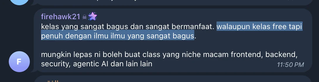 Review firehawk21 tentang kelas percuma yang padat dengan ilmu