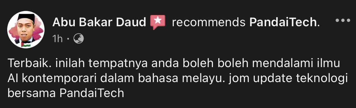 Abu Bakar Daud mengesyorkan PandaiTech